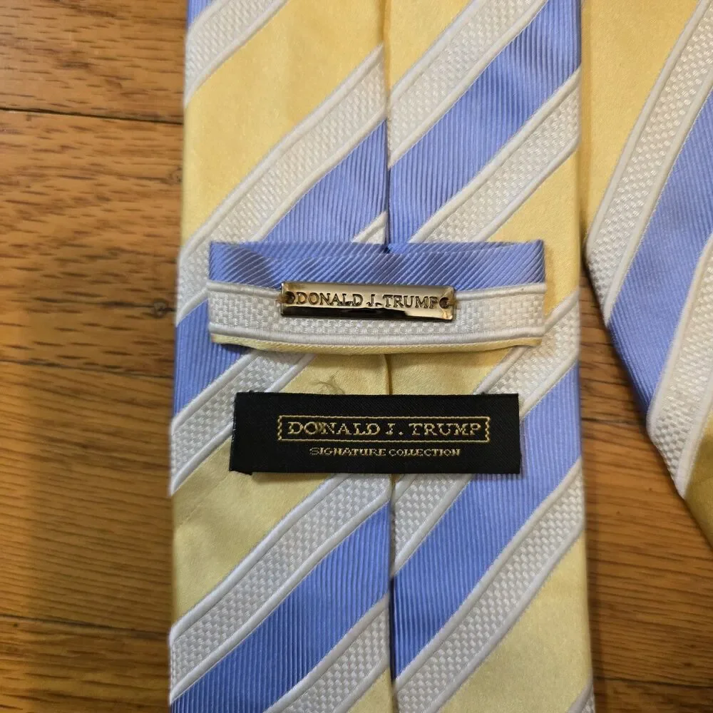 President Donald J Trump Signature Men’s Tie Striped Silk 3.5” x 58”